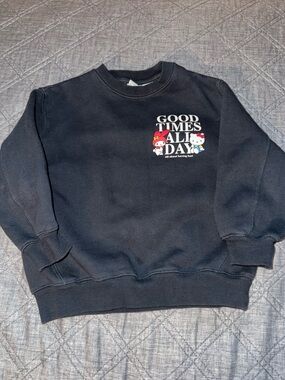 Zara Hello Kitty Sanrio Good Times All Day Sweatshirt - Black